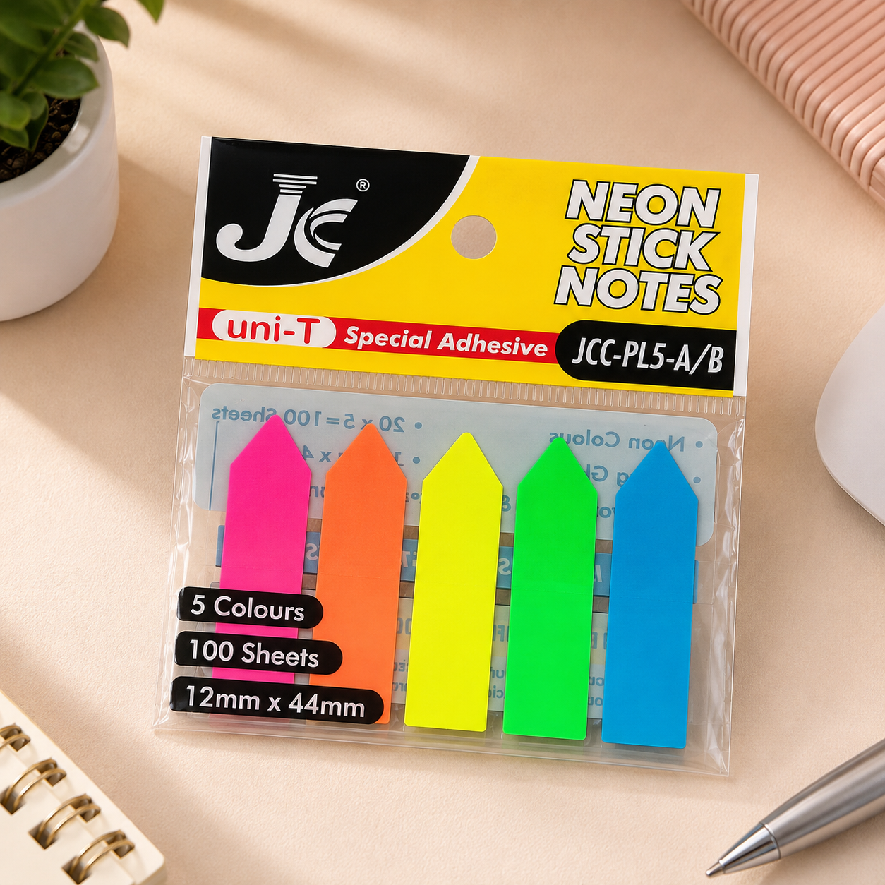 JC Sticky Notes JCC-PL5-A/B – 5 Colours