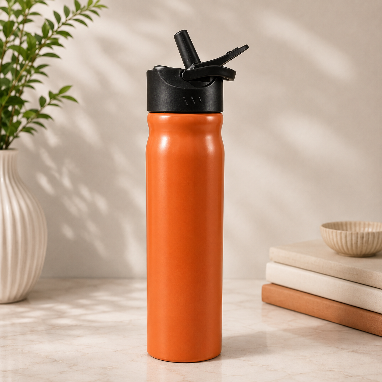 Steel SlimFlow Sipper – 800 ml Stainless Steel Slim Body Bottle
