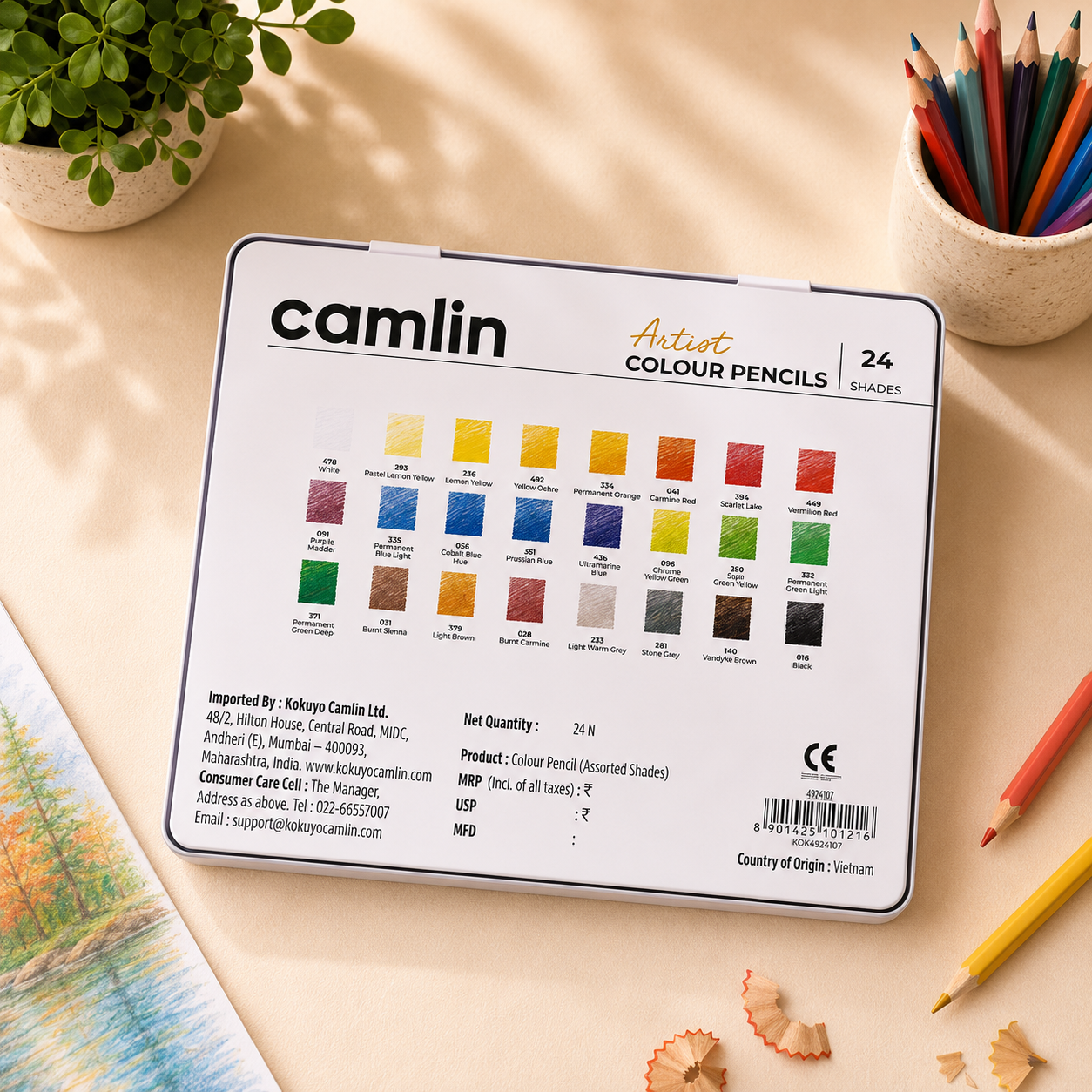 Camlin Artist Colour Pencils β 24 Shades