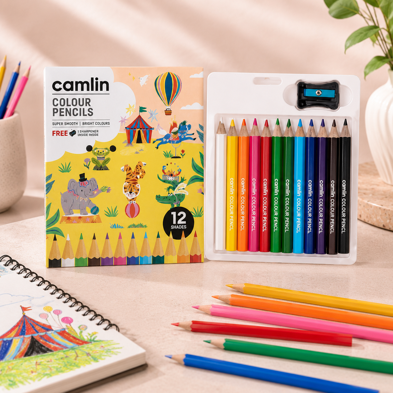 Camlin Colour Pencils – 12 Shades