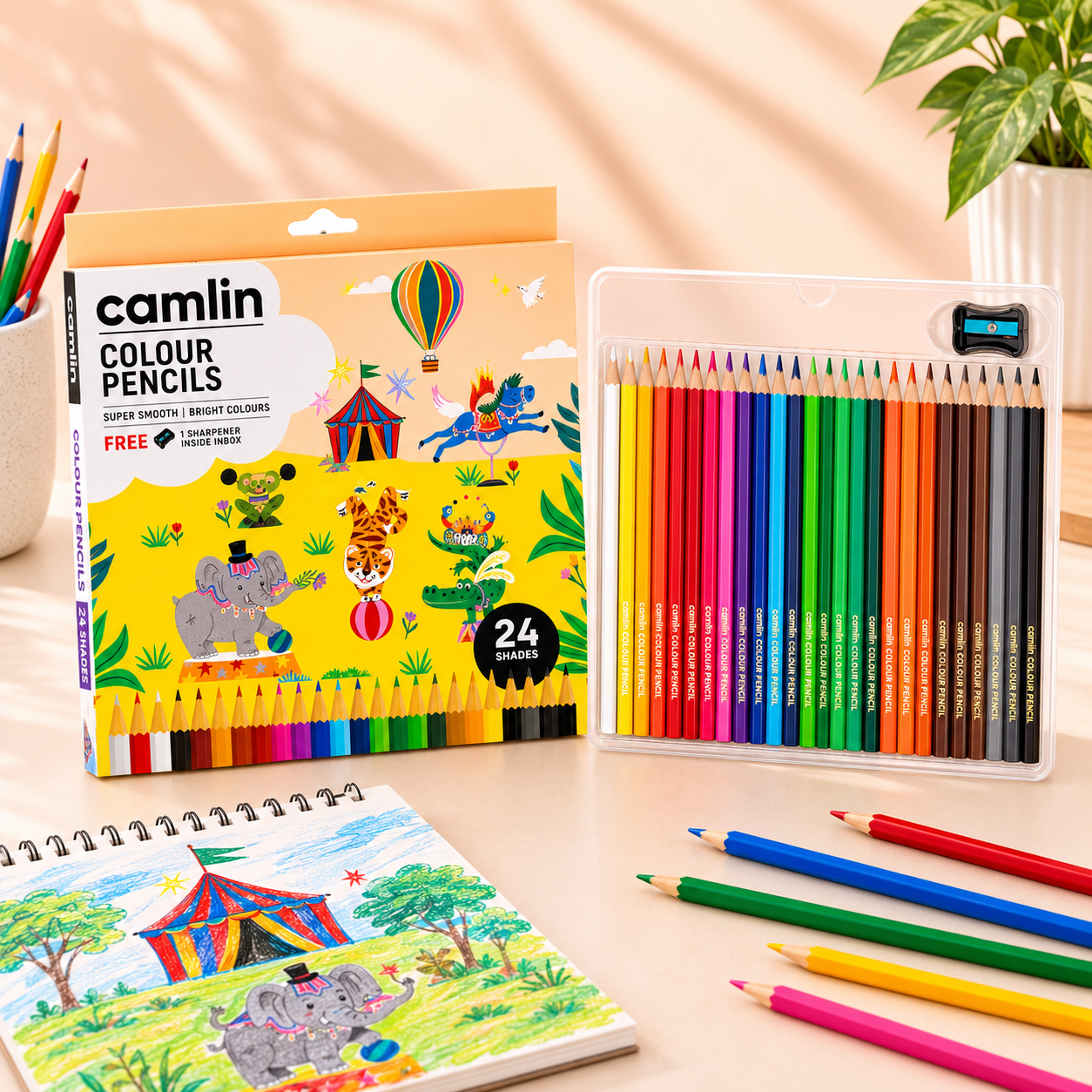 Camlin Colour Pencils – 24 Shades