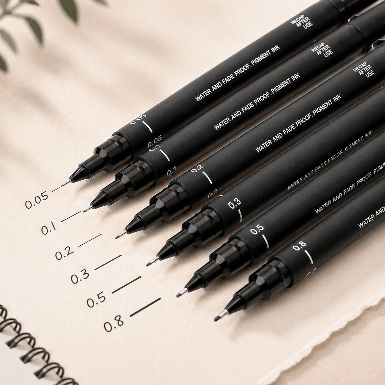 UNI Pin Fineliner Drawing Pens – Set of 6