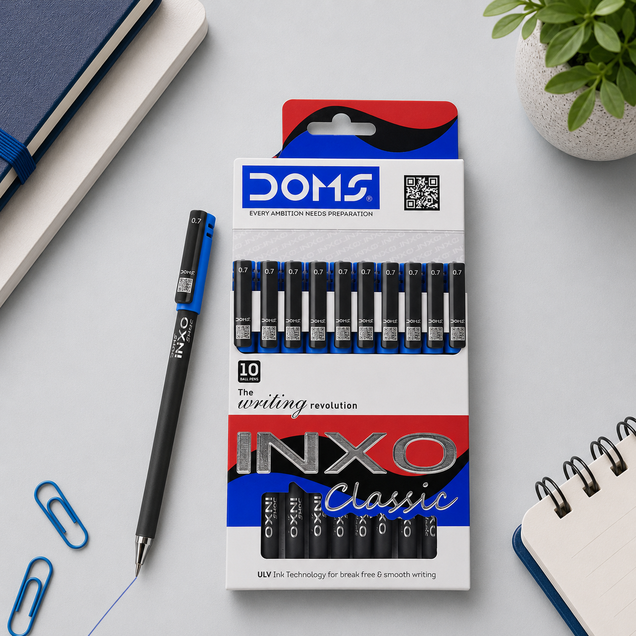 Doms Inxo Classic | Ball Pen | Pack 0f 10