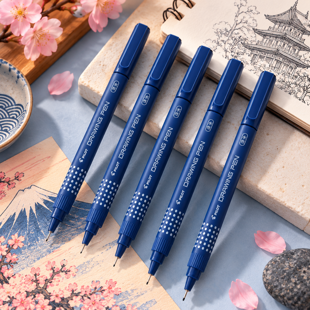Pilot Drawing Pens Set of 6 – Imported From Japan