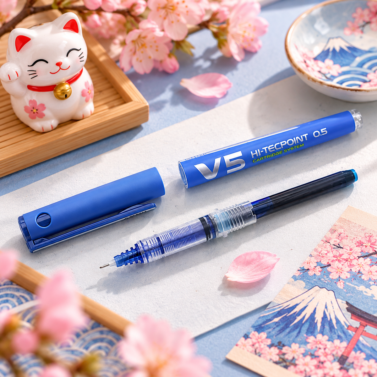 Pilot Hi-Tecpoint V5 Cartridge System Pen + 2 Cartridges – 0.5 mm