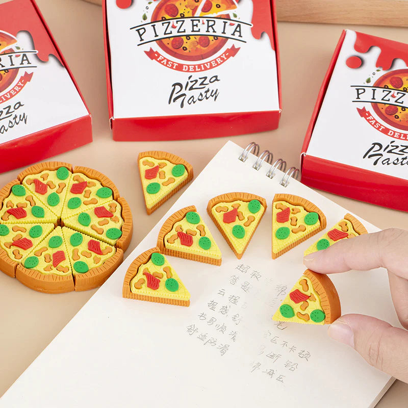 Pizza Eraser Set