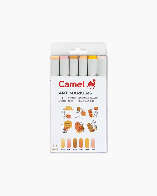 Camel Art Markers (6 Shades) Alcohol Based