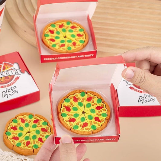 Pizza Eraser Set