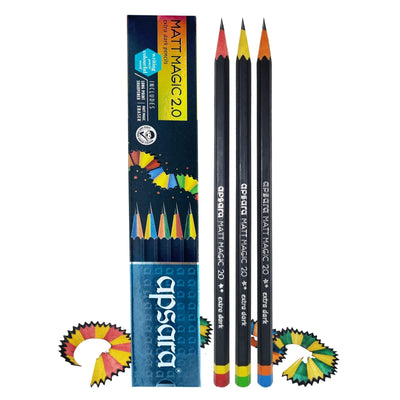 Apsara Matte Magic | Extra Dark Pencils | Colourful Wood