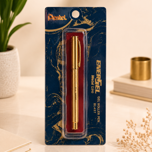 Pentel EnerGel Metal Lite – Gold Body
