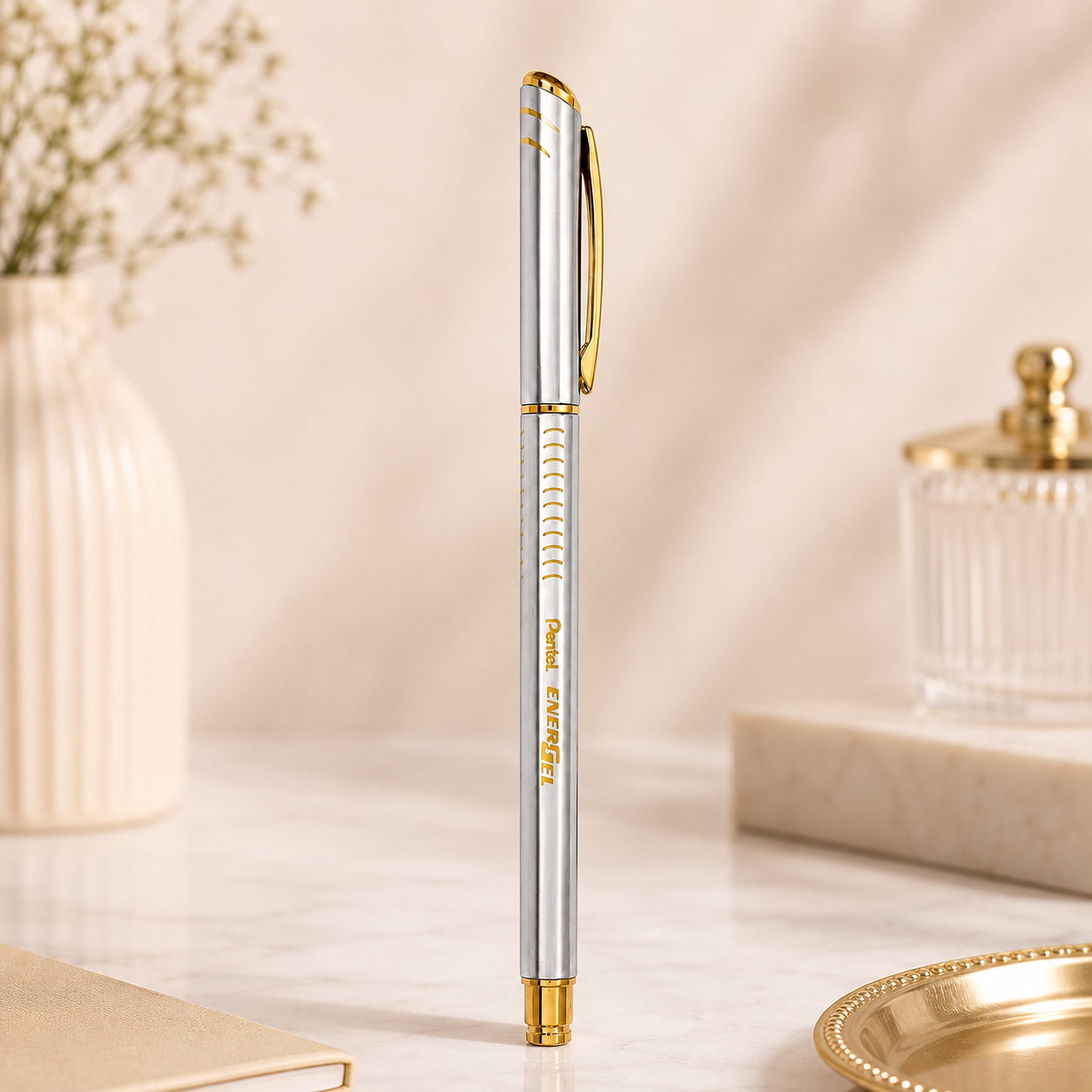 Pentel EnerGel Metal Lite – Silver & Gold