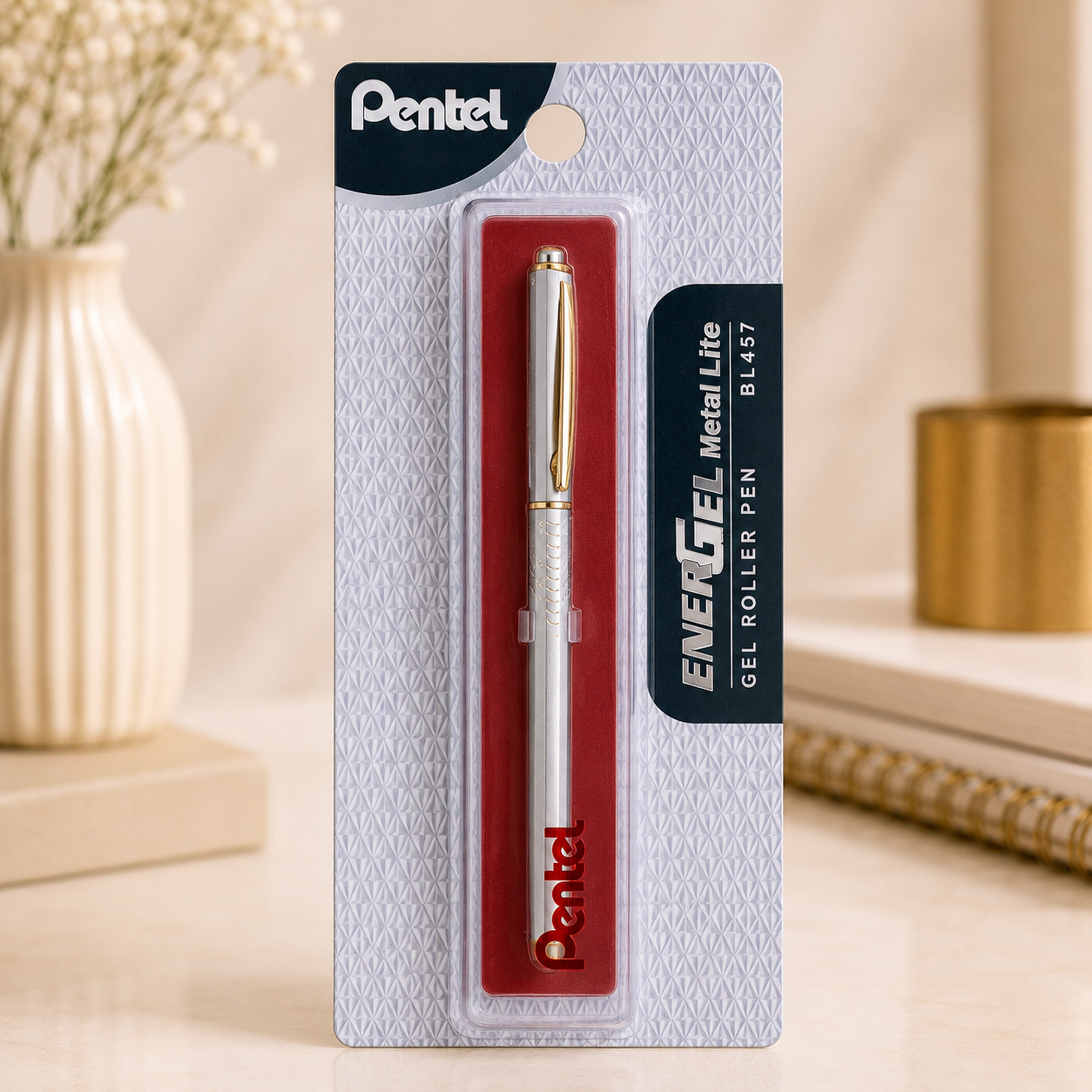Pentel EnerGel Metal Lite – Silver & Gold