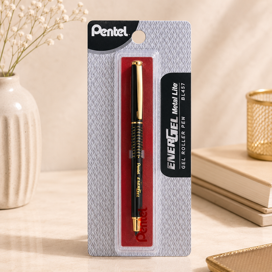 Pentel EnerGel Metal Lite – Black & Gold