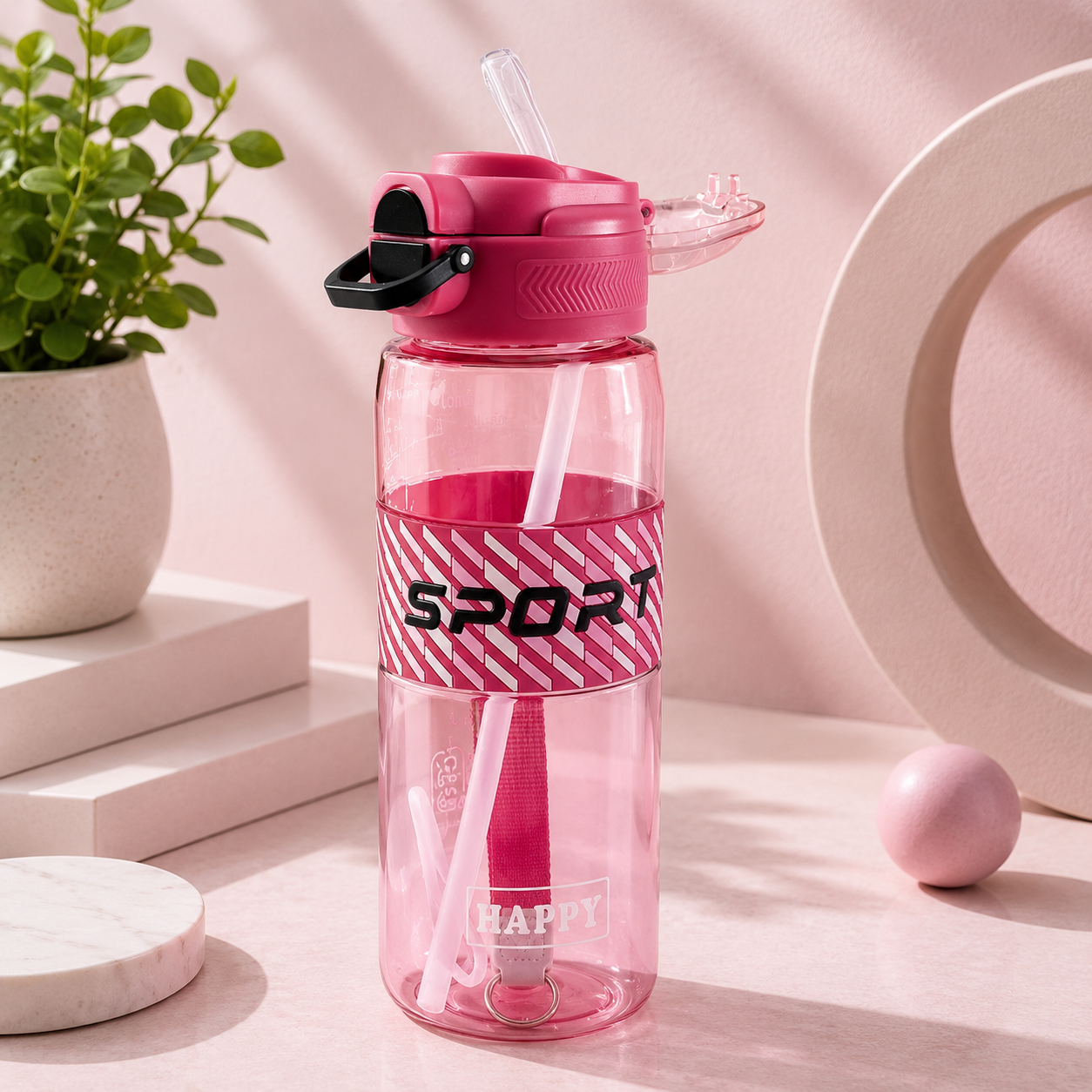 SportTwin 1L – Dual-Lid Sports Sipper Bottle