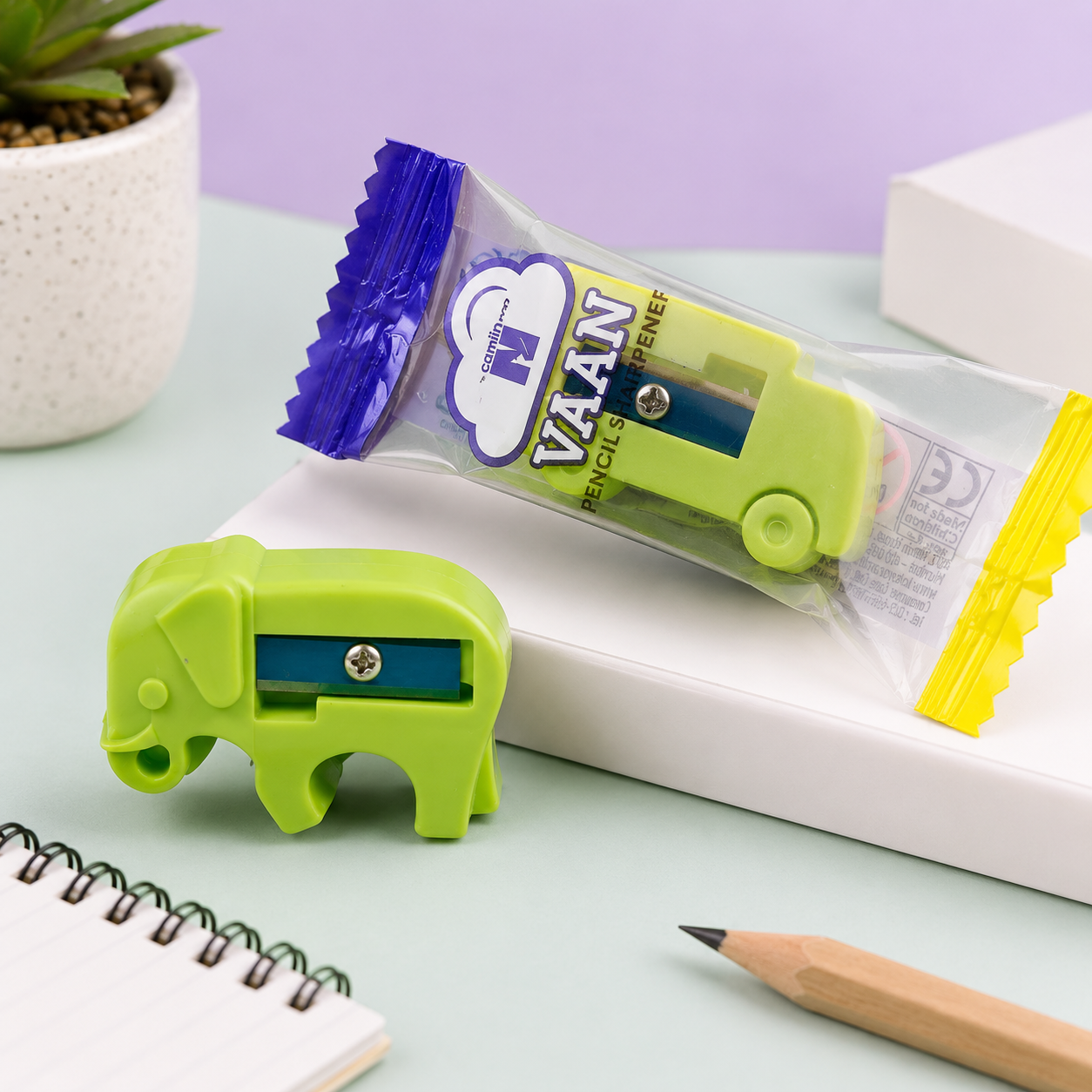 Camlin Numo Vaan & Tusky Sharpeners – Pack of 5