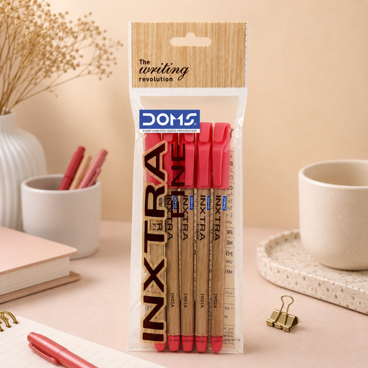 DOMS Inxtra Fine Red Ball Pen – Pack of 20