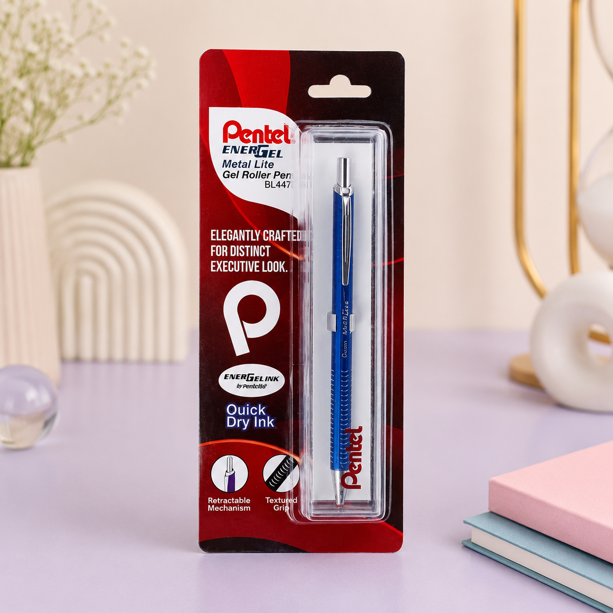Pentel EnerGel Metal Lite Retractable Gel Pen