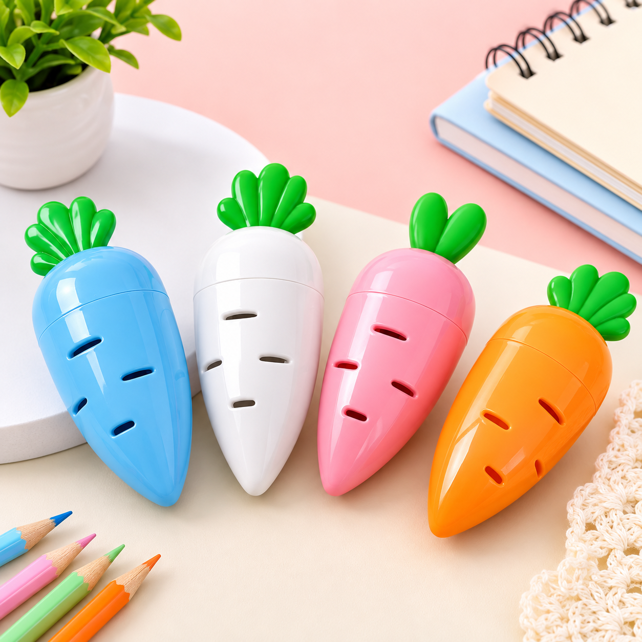 Korean Carrot-Shaped Pencil Sharpener