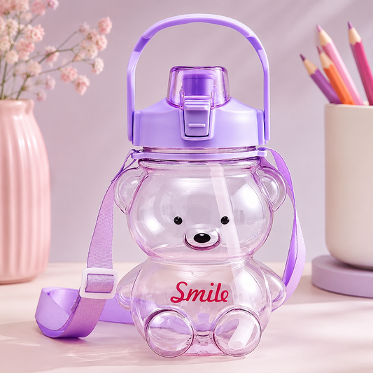 Teddy Shaped Sipper + Open Mouth Bottle – 500 ml
