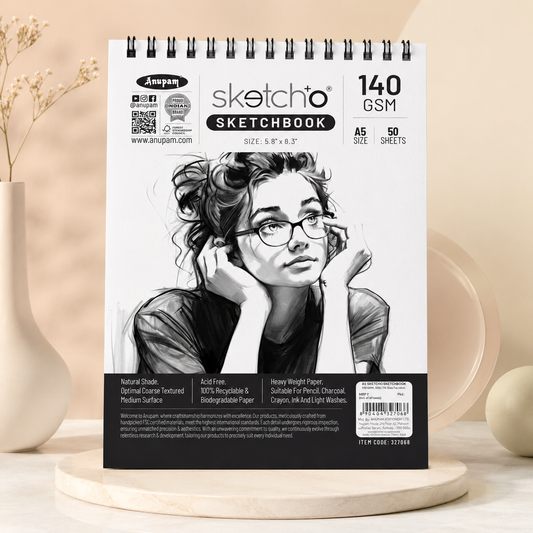 Anupam Sketch-O Sketchbook – A5 | 140 GSM | 50 Sheets
