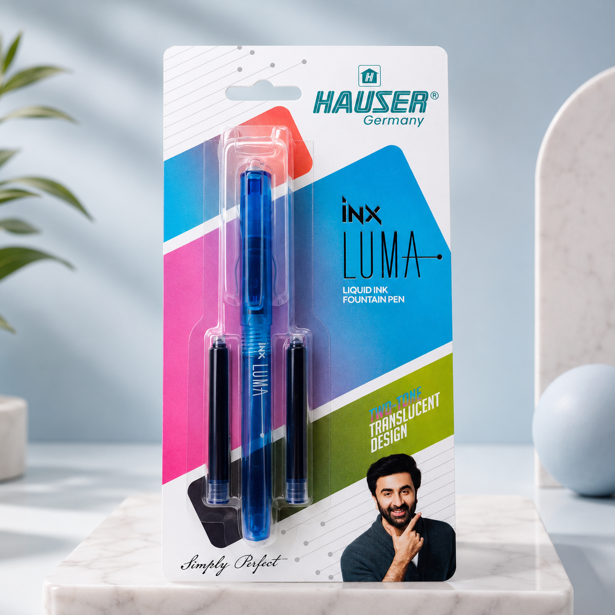 Hauser Luma Inx Translucent Fountain Pen Cartridge System + 30 Jumbo Cartridges