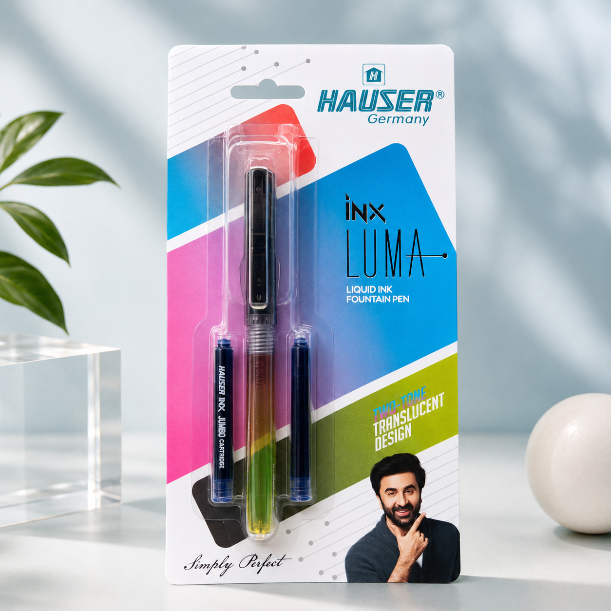 Hauser Luma Inx Translucent Fountain Pen Cartridge System + 30 Jumbo Cartridges