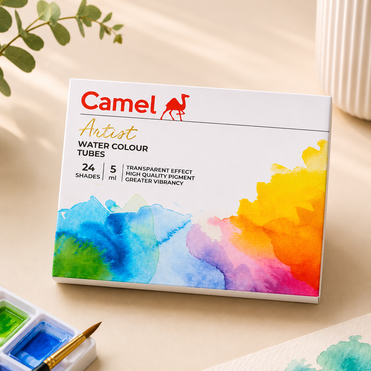 Camel Artist Water Colour Tubes – 24 Shades | 5 ml Each