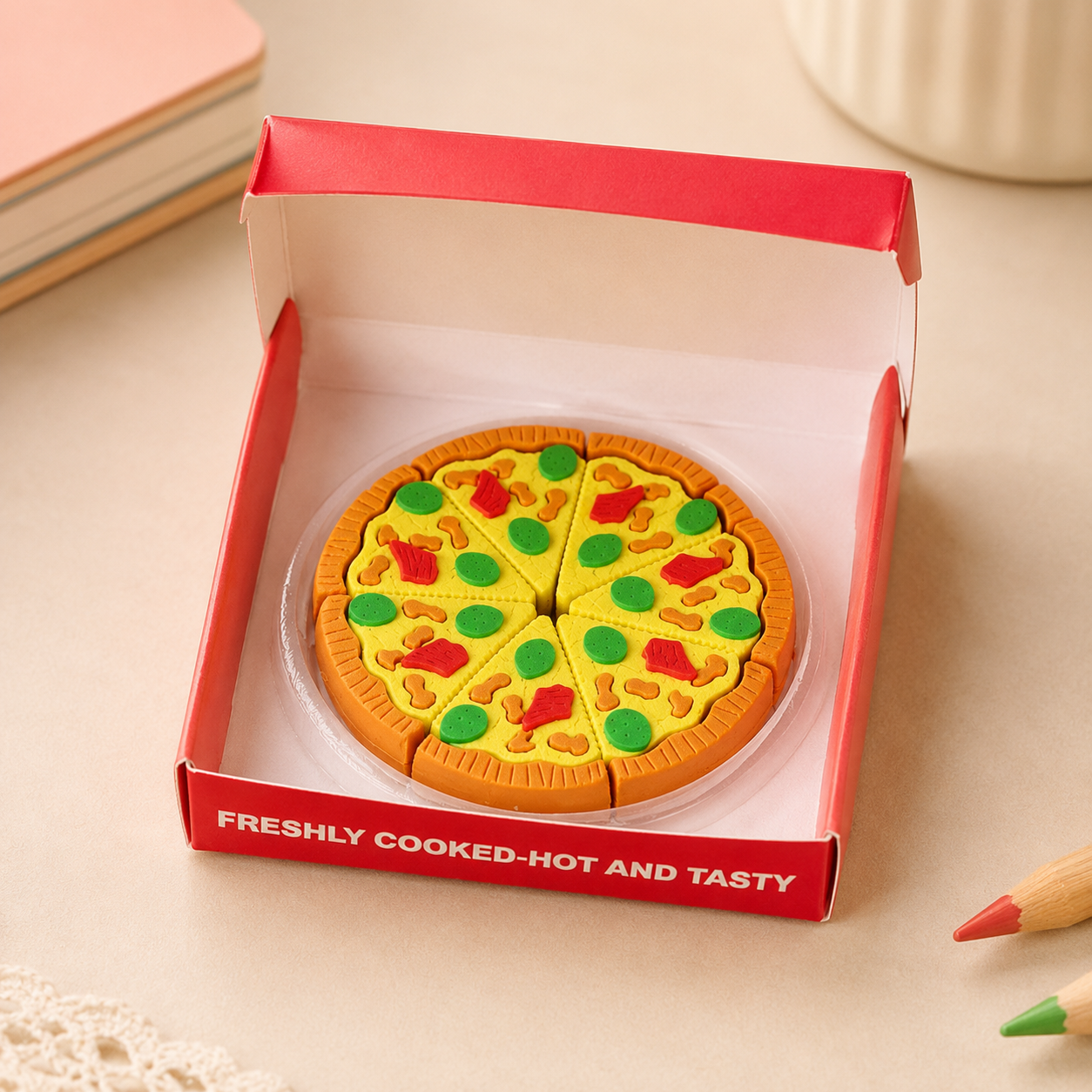 Korean Pizza Slice Erasers