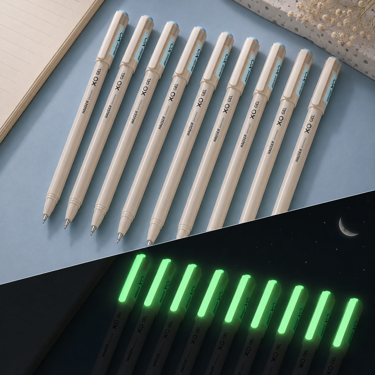 Hauser XO Glow Gel Pen | Pack of 10