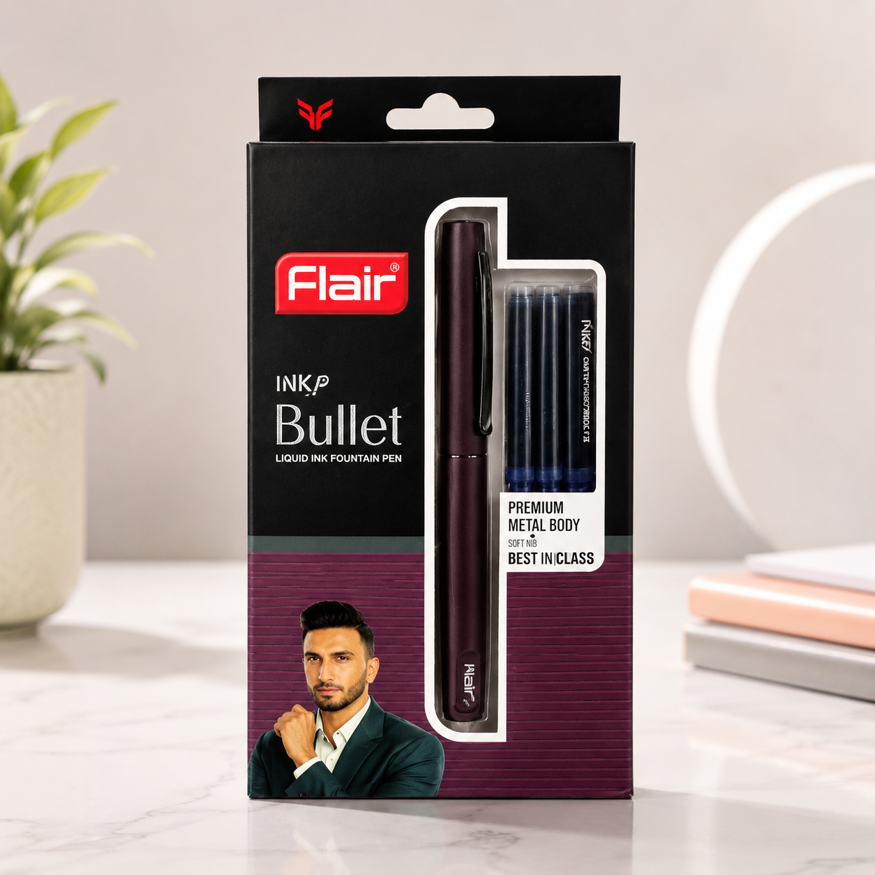 Flair Inky Bullet Metal Fountain Pen – Cartridge System