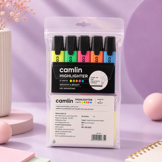 Camlin Highlighters | 5 Shades