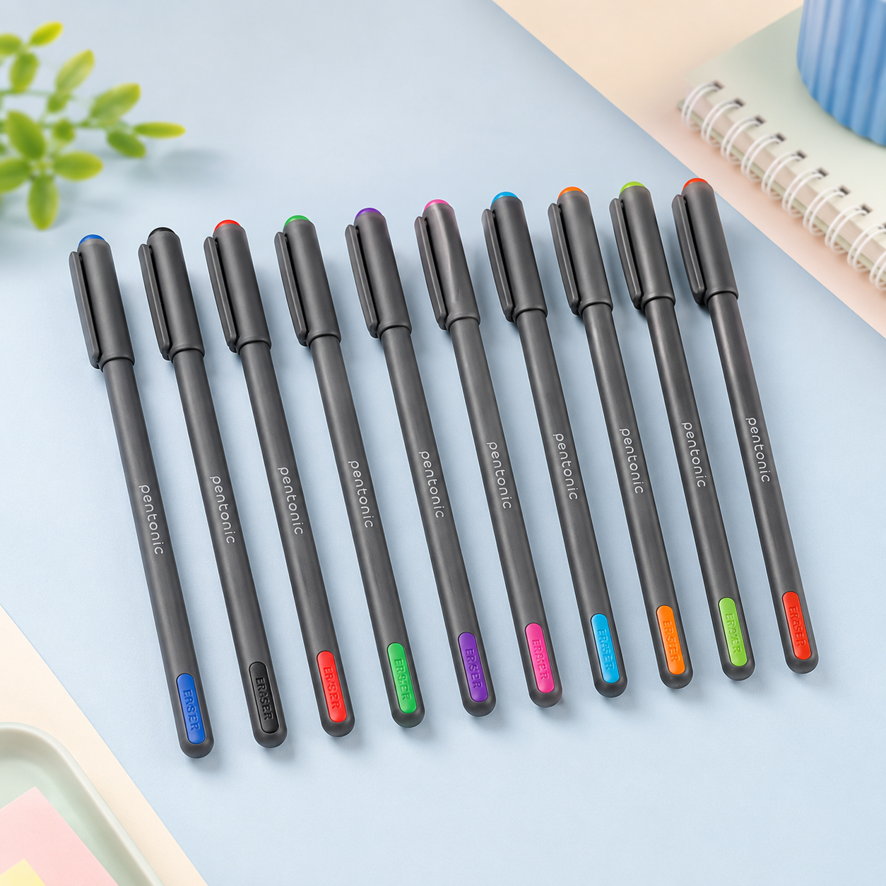Pentonic Ball Pens | Assorted Colours | Set of 10