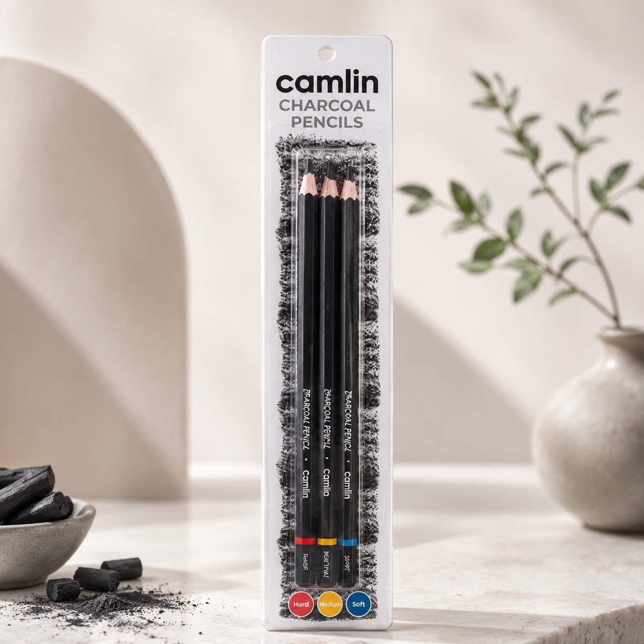 Camel Charcoal Pencils – Pack of 3 Assorted Grades