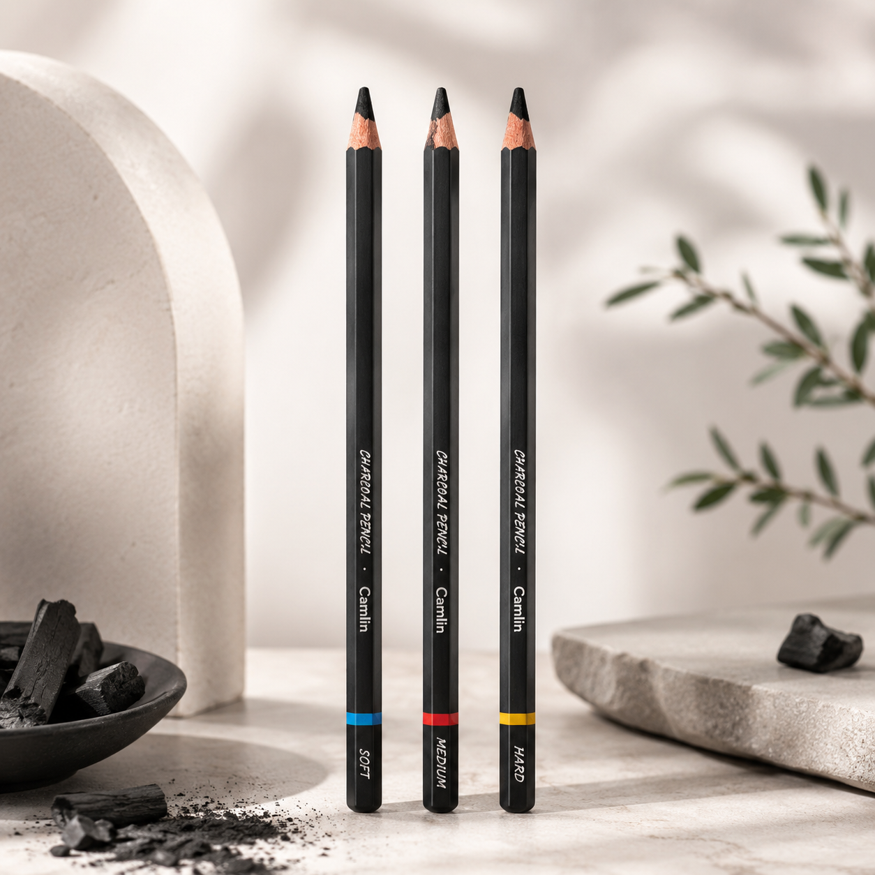 Camel Charcoal Pencils – Pack of 3 Assorted Grades