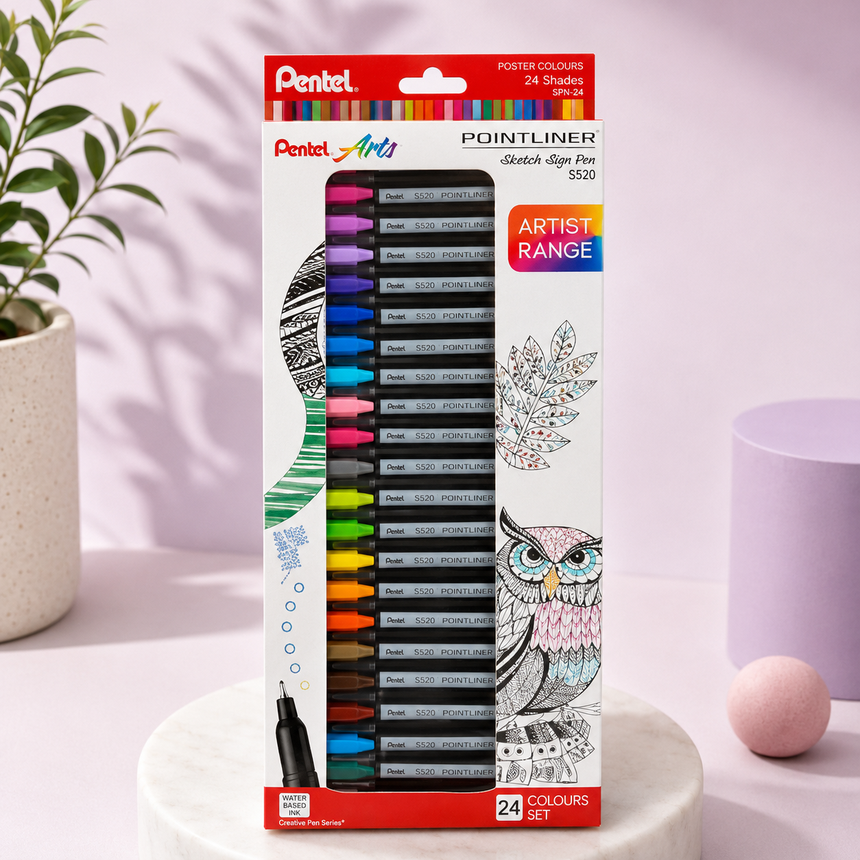 Pentel Artists Pointliner – 24 Shades