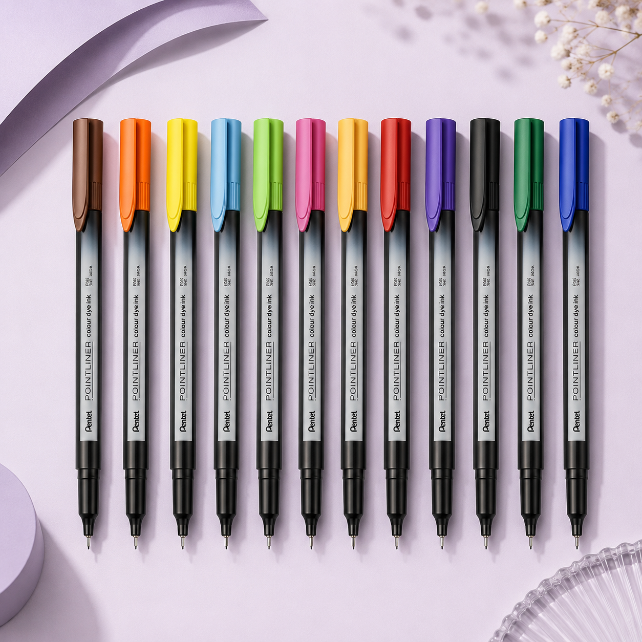 Pentel Artists Pointliner – 12 Shades