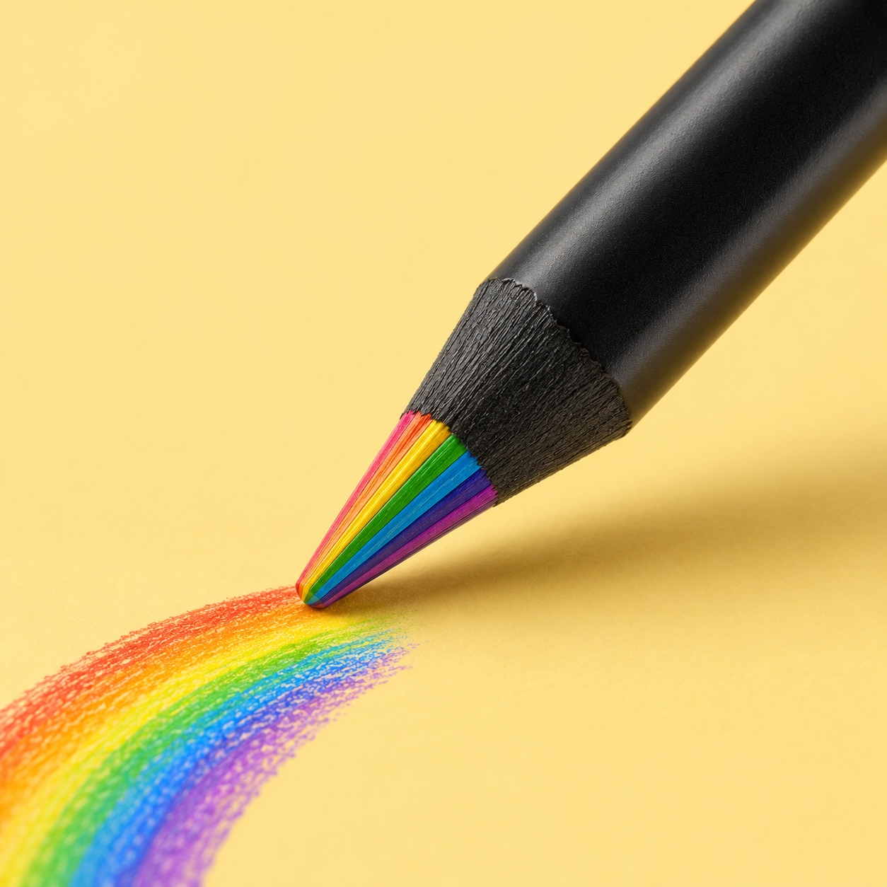 Shape Spectrum Rainbow Pencils | 7 Colour Lead | Pack of 5
