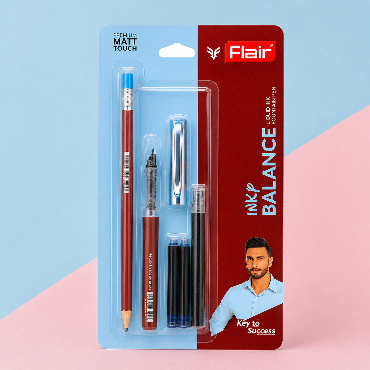 Flair Inky Balance | Fountain Pen | Cartridge System + 30 Jumbo Cartridges