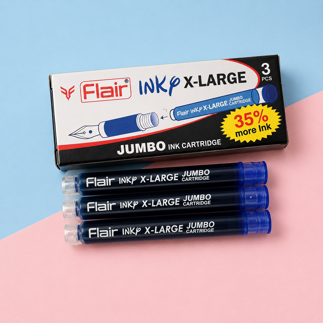 Flair Inky Move | Fountain Pen | Cartridge System + 30 Cartridges