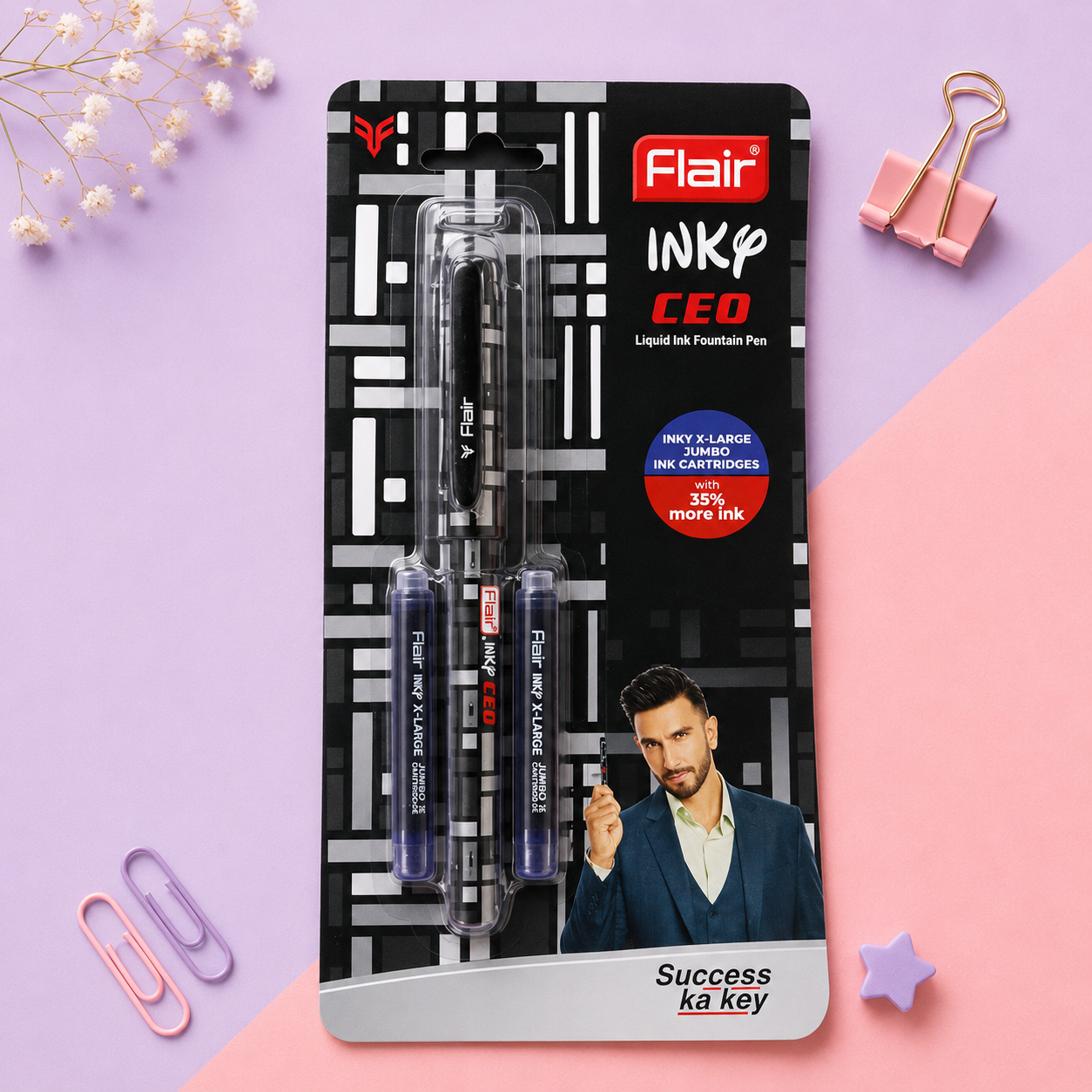 Flair Inky CEO | Fountain Pen | Cartridge System + 30 Cartridges