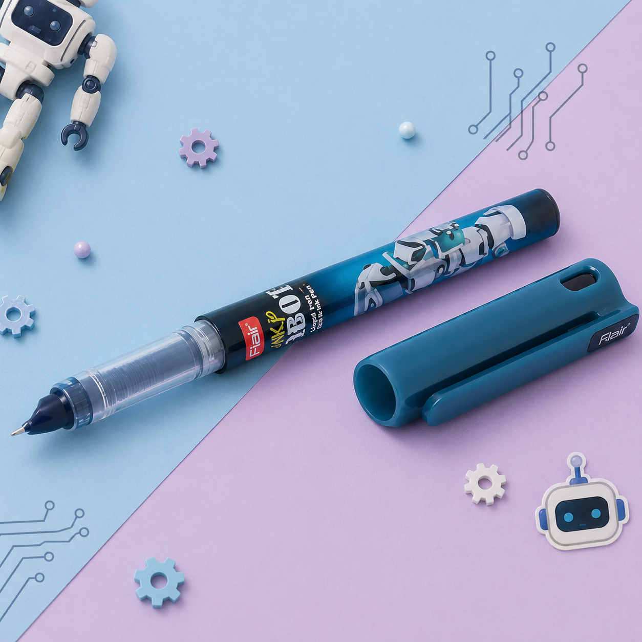 Flair Inky Robot | Fountain Pen | Cartridge System + 30 Cartridges
