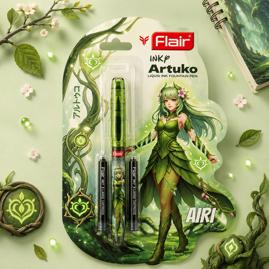Flair Inky Artuko | Fountain Pen | Cartridge System + 30 Jumbo Cartridges