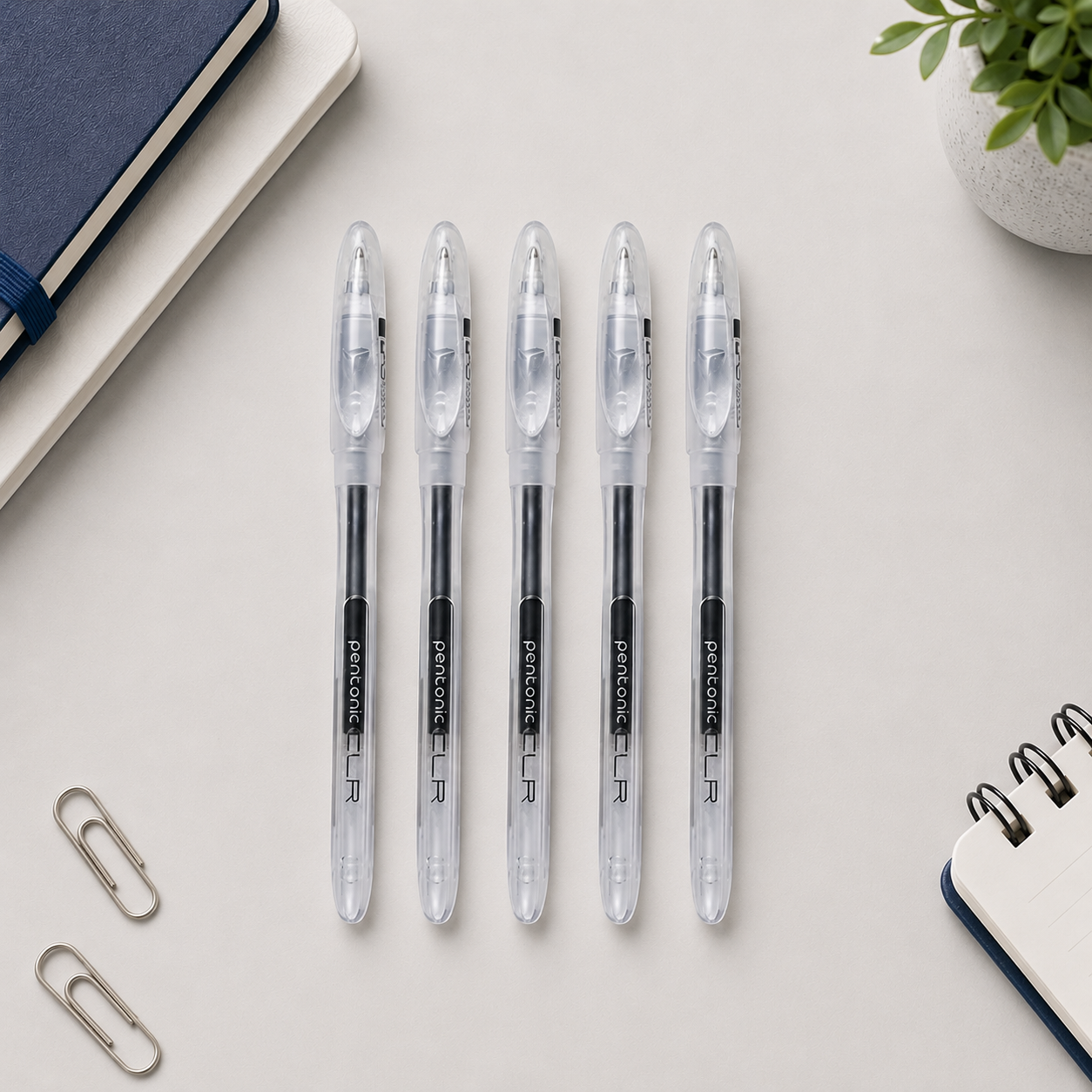Pentonic CLR | Transparent Body | Ball Pen | Pack of 5