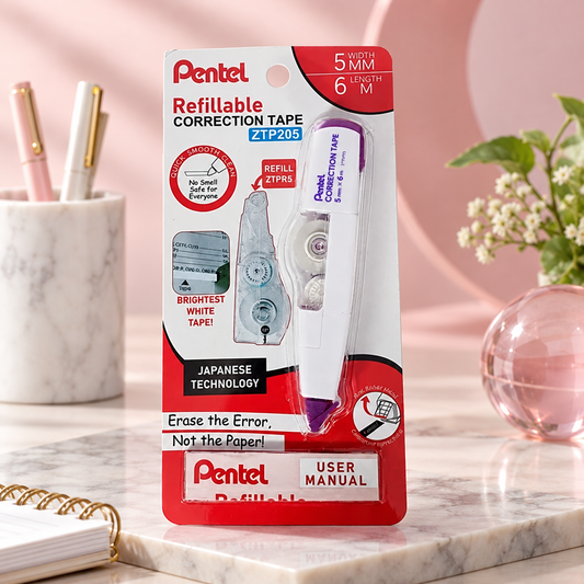 Pentel ZTP205 Refillable Correction Tape