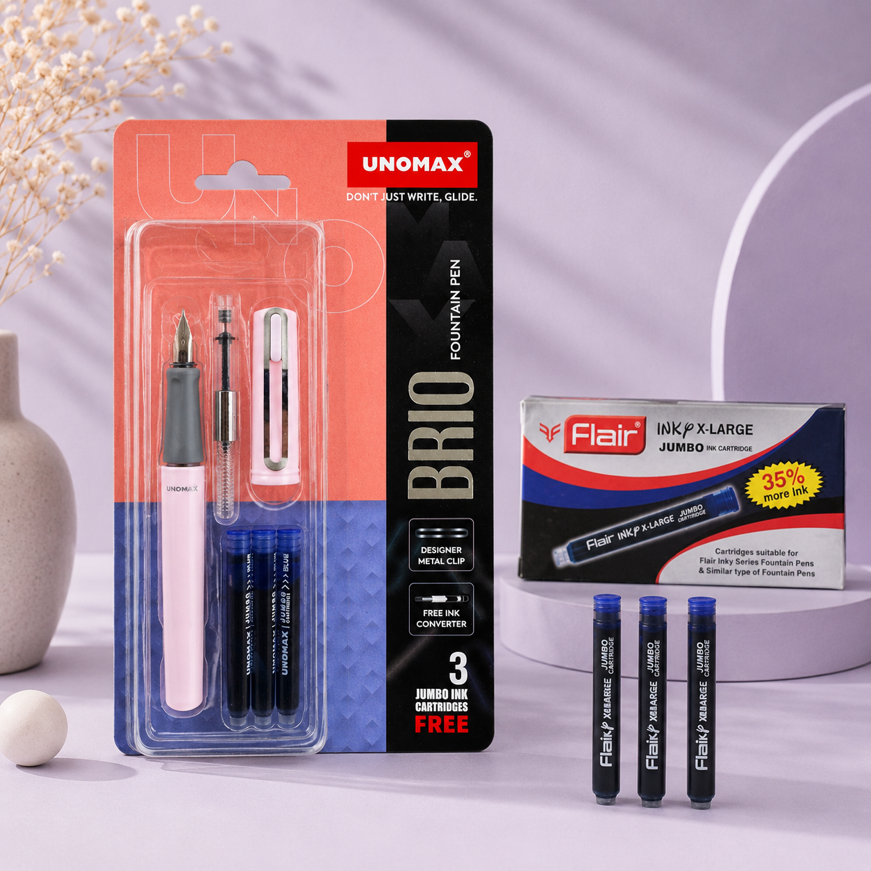 Unomax Brio Fountain Pen – Cartridge System
