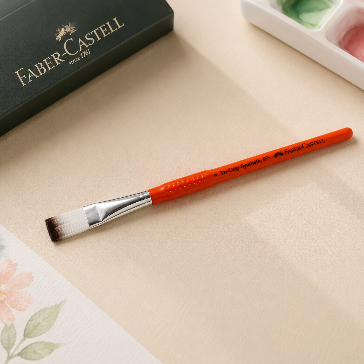 Faber-Castell Tri Grip Flat Paint Brushes