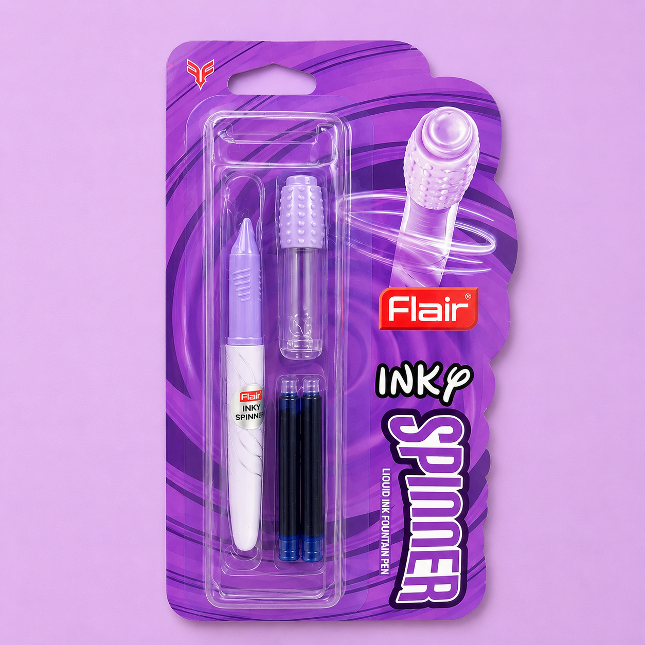 Flair Inky Spinner | Fountain Pen | Cartridge System + 30 Jumbo Cartridges