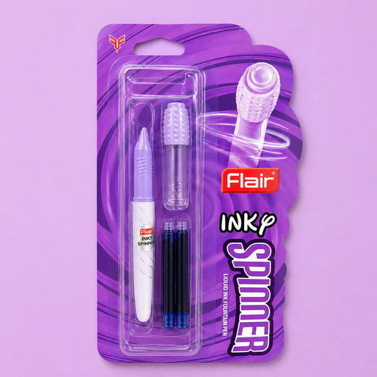 Flair Inky Spinner | Fountain Pen | Cartridge System + 30 Jumbo Cartridges
