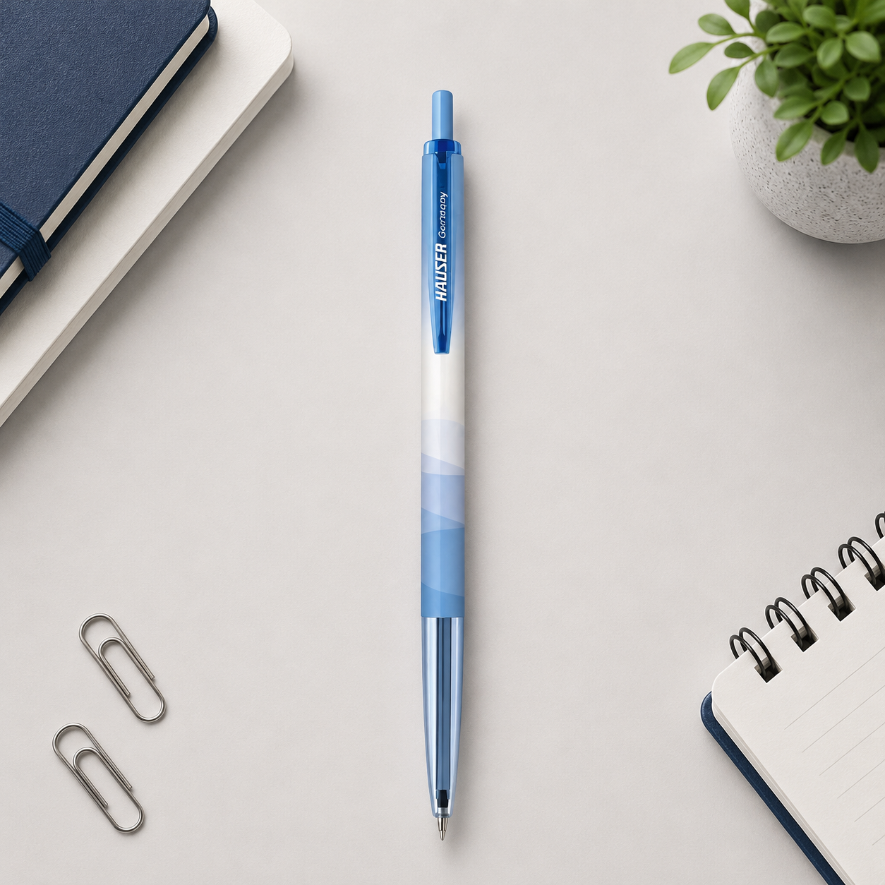 Hauser Auto-Click | Slim Ball Pen | Pack of 10