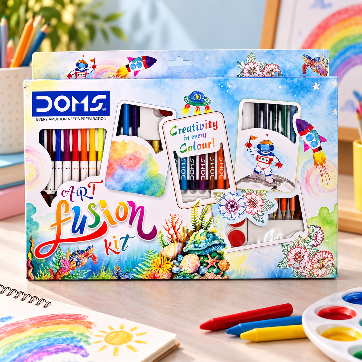 DOMS Art Fusion Kit – Combination of 9 Art Supplies